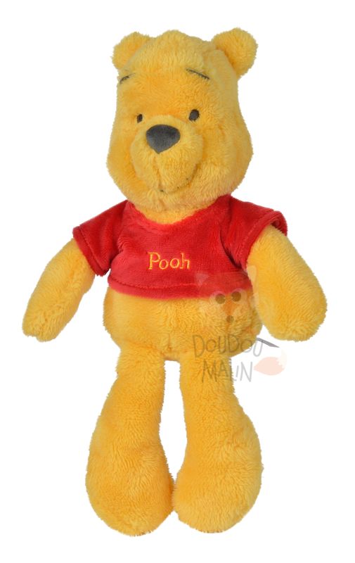 Winnie pooh soft toy long legs yellow red 